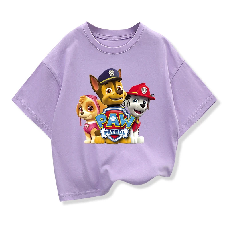 Paw Patrol Kids t shirts Dogs Printed Cartoon T Shirt for Boys Summer Animal Printing Boy T Shirt Tops Tees Children Clothes 4