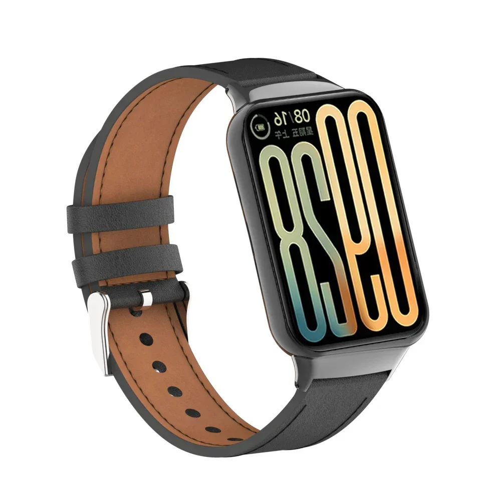 Premium Leather Strap for Smartwatch - Replaceable Wristband in Elegant Design