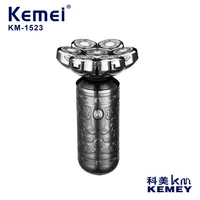 Kemei km-1523 Portable Mini 6 Blades Alloy Body Full Body Washable 4D Veneer Floating Electric Shaver 2