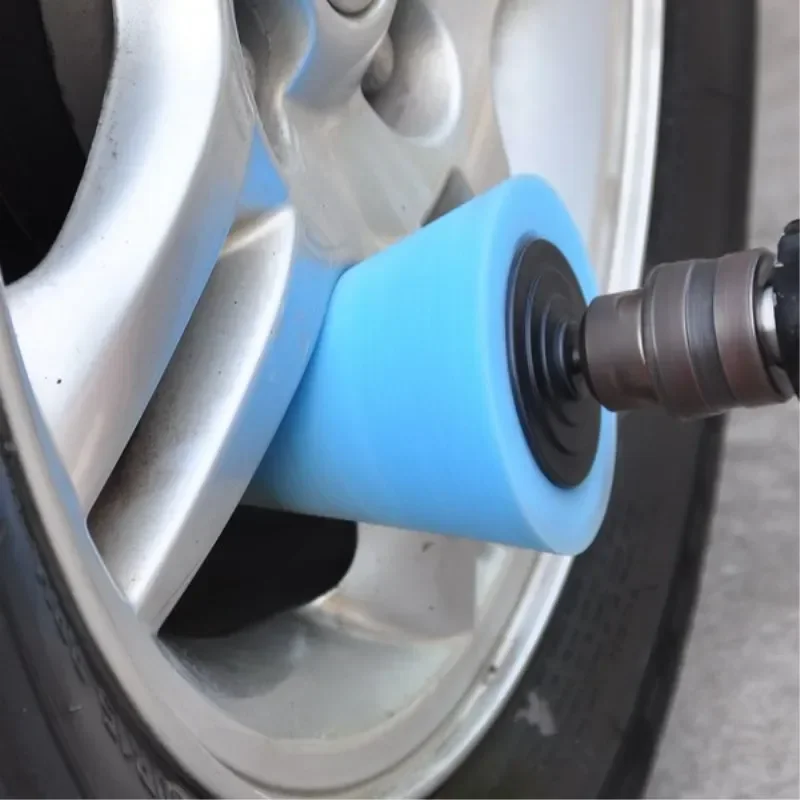 Auto Wheel Polishing Sponge Used for Electric Drill 3inch/ 4inch Burnishing Ball Polishing Cone Car Hub ing Sponge