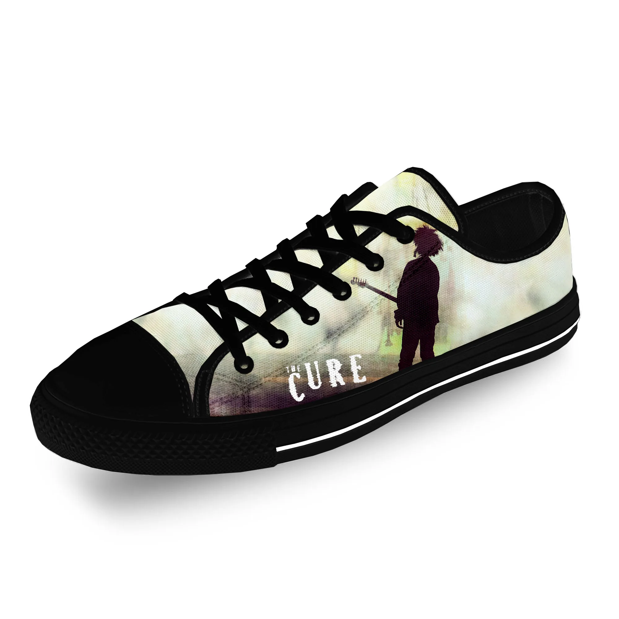 Cure Rock Band The Robert Smith Casual Cloth Fashion 3D Print Low Top Canvas Shoes Men Women Lightweight Breathable Sneakers