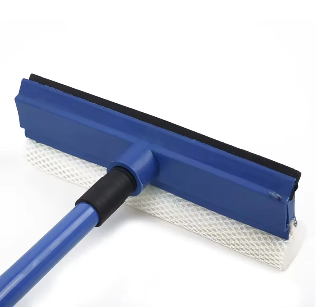 Window Cleaning Tool 2 In 1 Telescopic Glass Cleaner Wiper Long Handle Sponge Brush Mop Squeegee