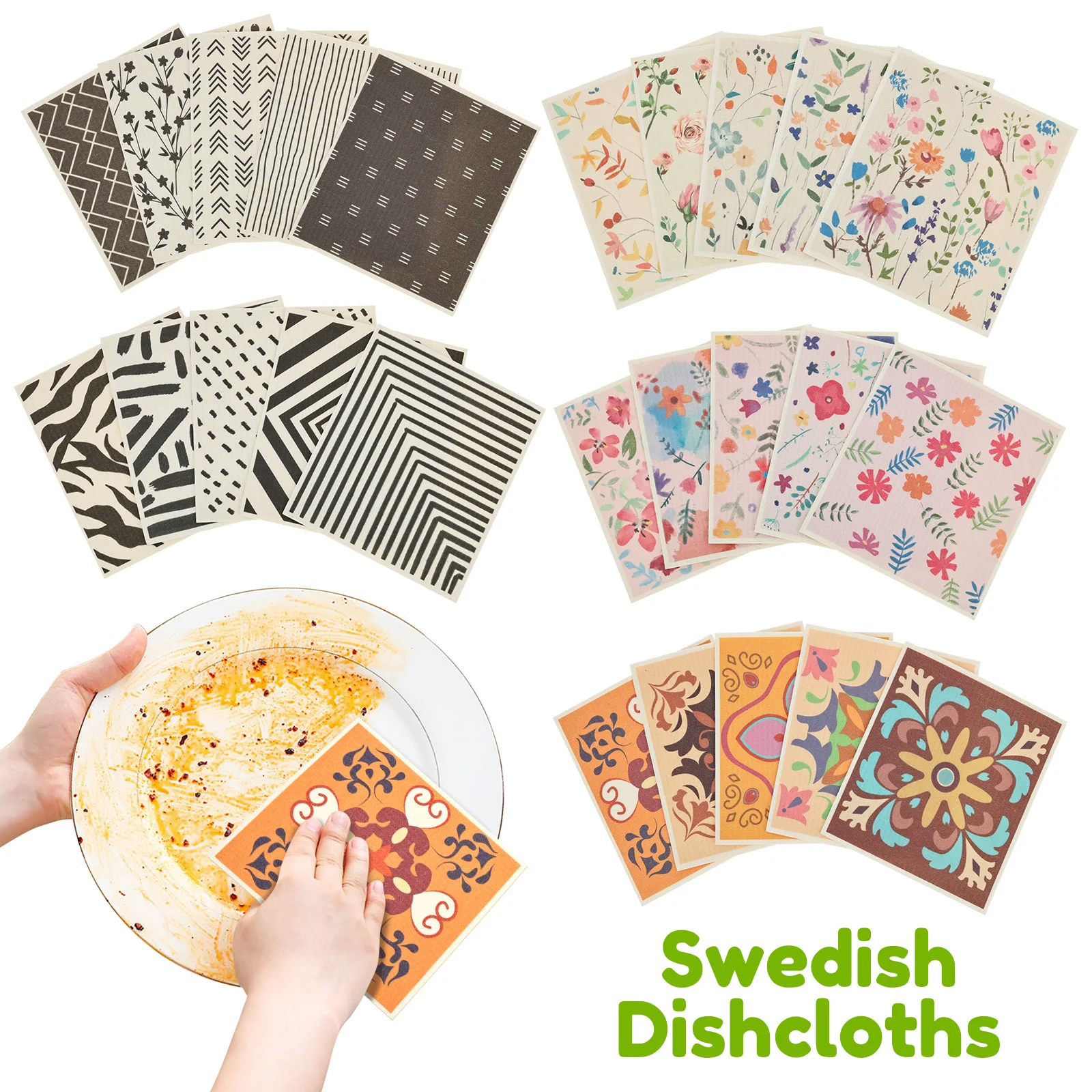Absorbent Reusable Kitchen Cleaning Towels