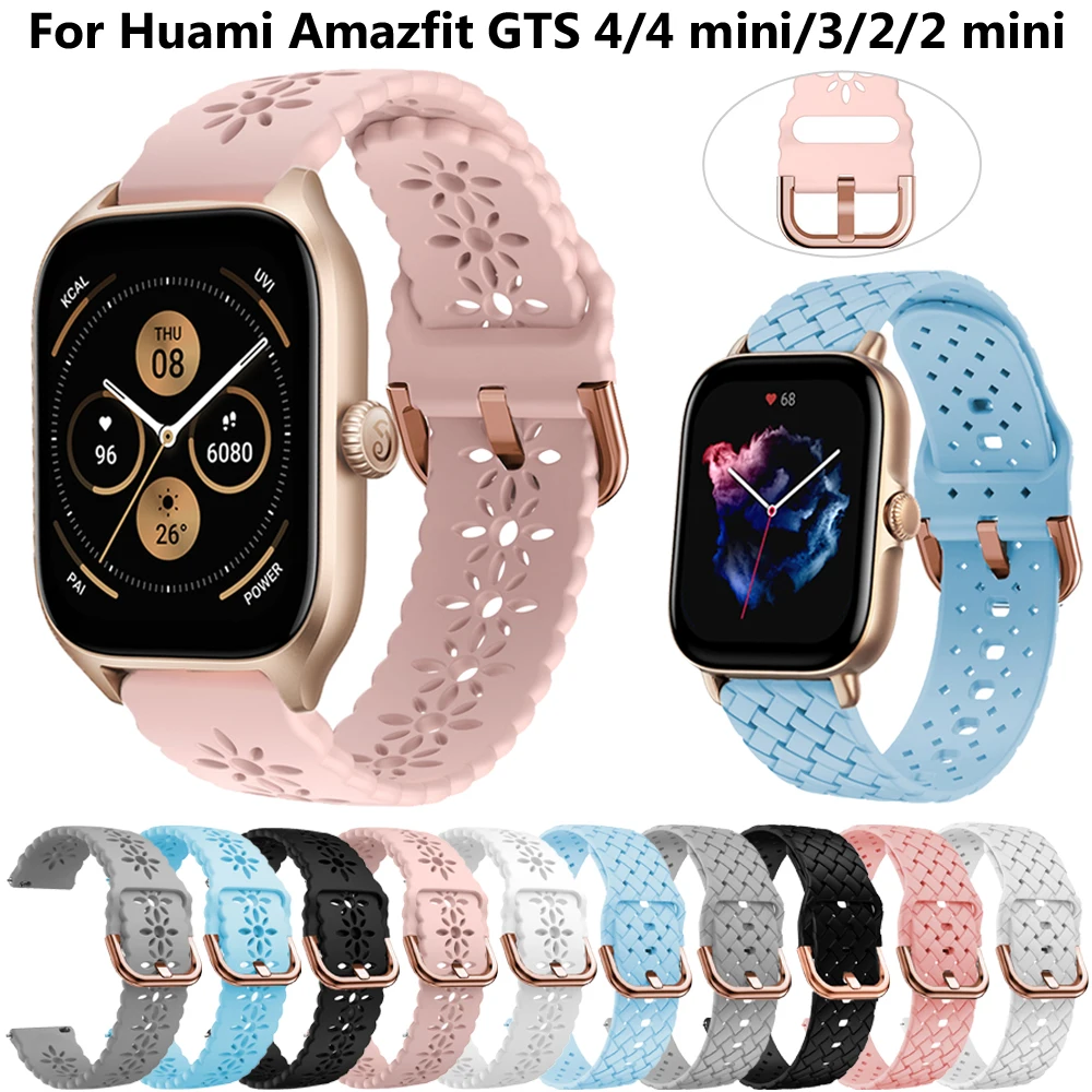 AK Straps Compatible with Amazfit GTS 2 Mini/GTS 4 / GTS 4 Mini/GTS 3 / GTS 2/GTS 2e,20mm Soft Silicone Sport Replacement for Amazfit Bip 3 Pro/Bip 3/ Bip U Pro/Bip Lite/Bip S/Bip