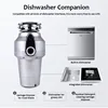 220V 560W Silver Food Waste Disposer Shredder Kitchen Waste Disposal Stainless Steel Garbage Shredder 1200ml 6 Grade Grind 3