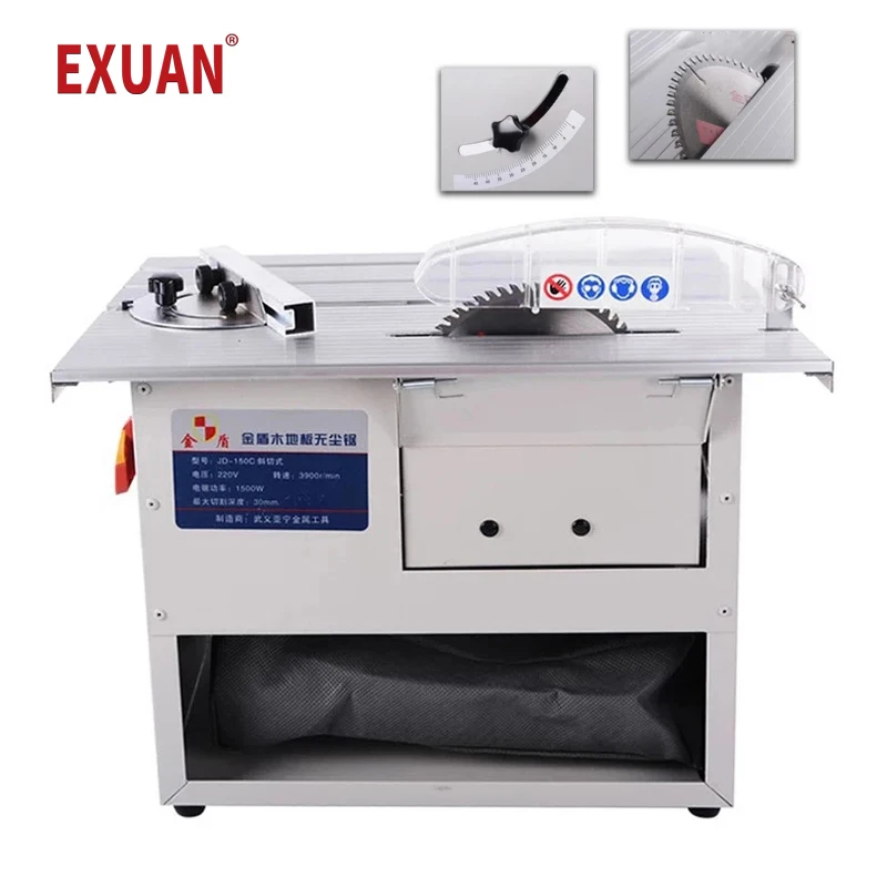 Electric dust-free table saw household multifunctional miter cutting woodworking floor sliding table saw decoration tool