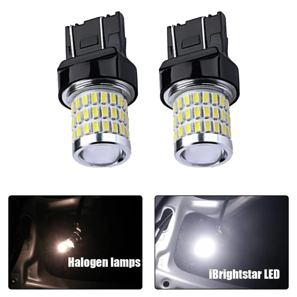 

2 шт., автомобильные фонари заднего хода 3157 K 6000 54smd 3014