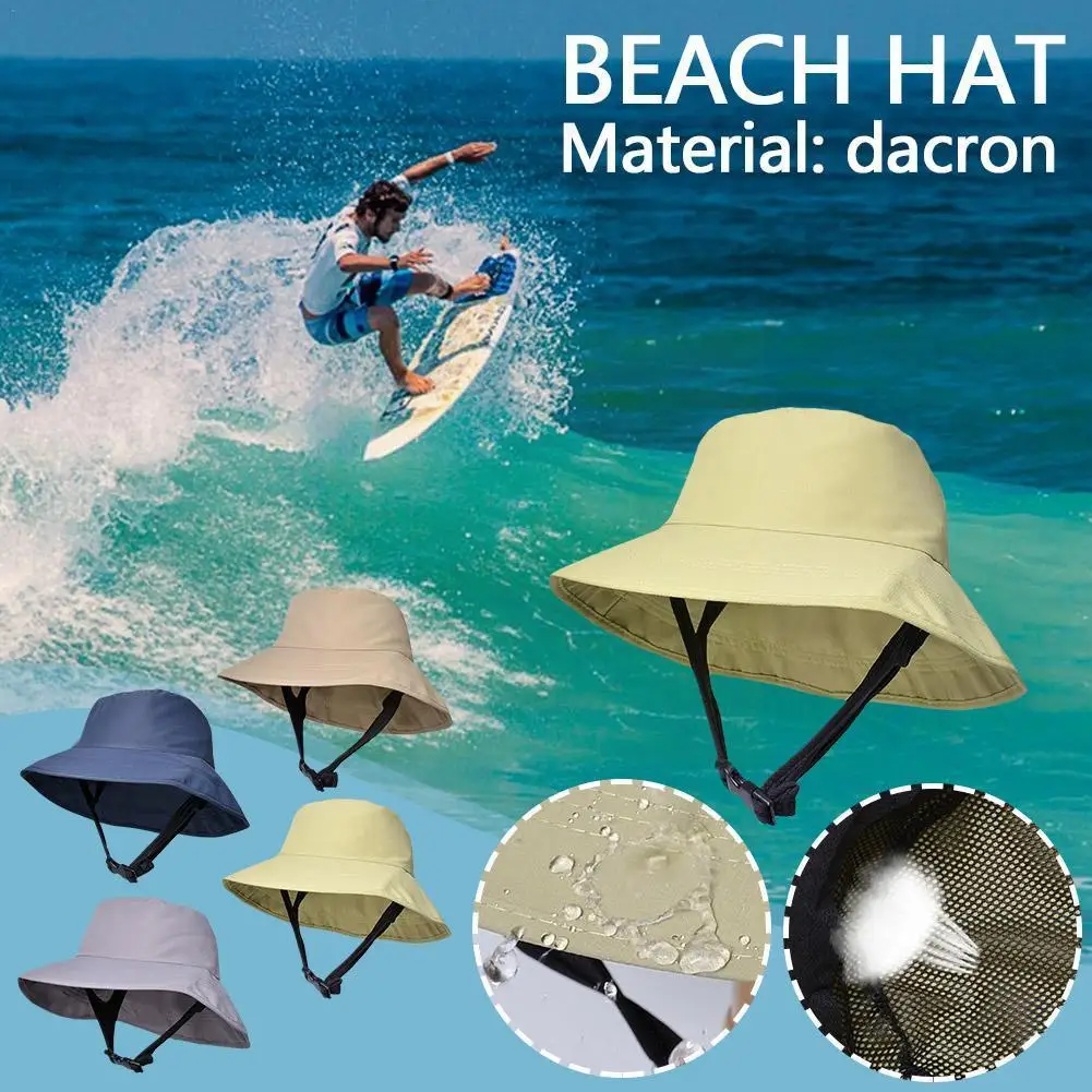 

Surf Hat Beach Cap Hat Breathable Waterproof Sun Pvrotection Sunhat for Men Water Sports Kayaking Fishing Boating Summer Ou U6U0