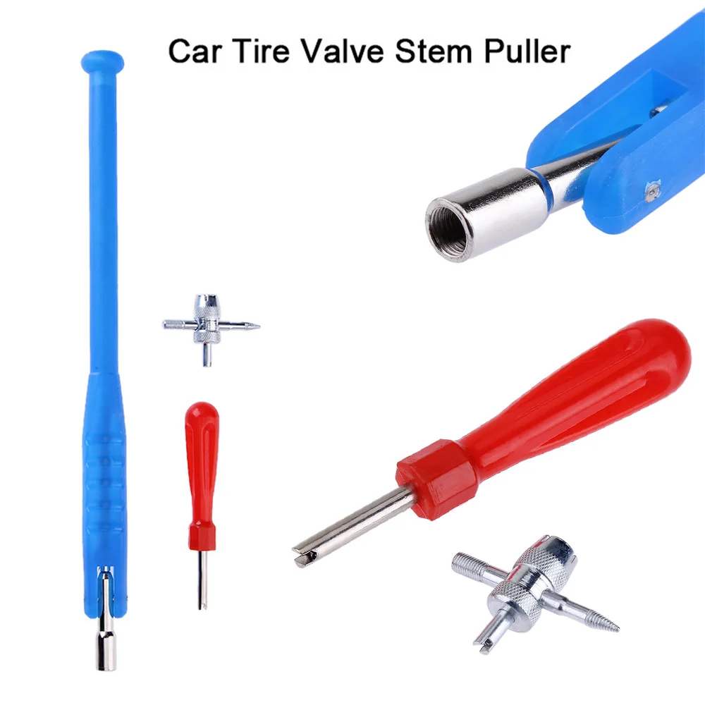 4in1 Tire Valve Repair Tool Set Stem Puller Valve Mounting Pull Rod