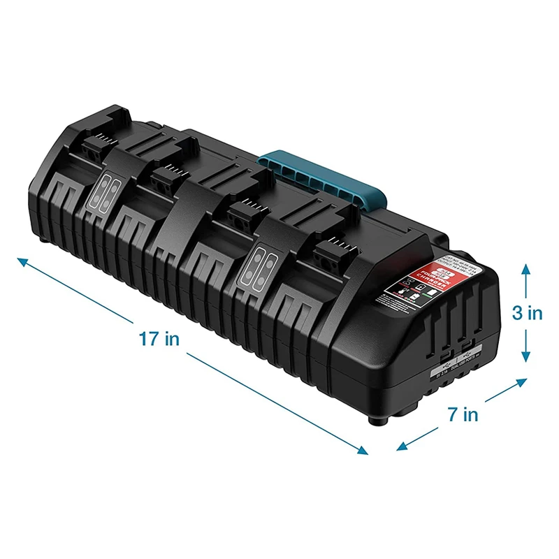 For Milwaukee 14.4V 18V Li-ion Charger Rapid Optimum 4-Port 3A Charging Current Replacement Battery Charger N14 N18