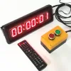 LED Countdown Timer Stopwatch With Big Button and Wireless Remote Obstacle Course Races Wipeout Timer 1.5inch 29cm 1
