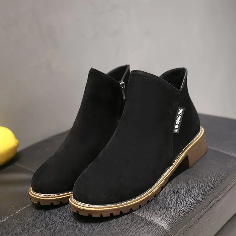 New Boots Autumn Winter Women Boots Classics Zipper Shoes Female Motorcycle Ankle Boots Botas Mujer Fashion Casual Ladies Shoes