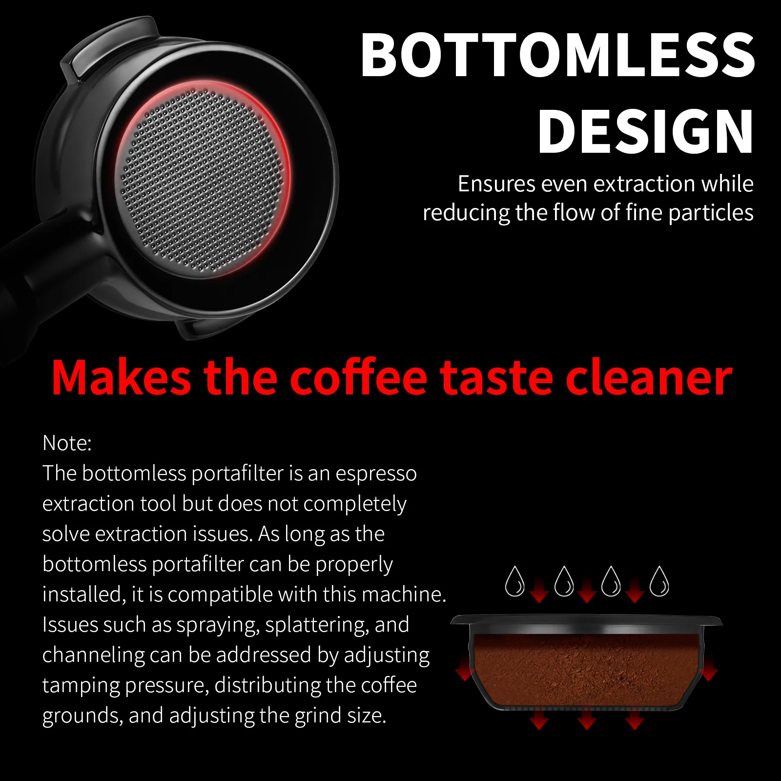 Espresso Bottomless Portafilter MHW-3BOMBER with Filter Basket for Breville/Delonghi/Lamarzocco/E61 Coffee Machine