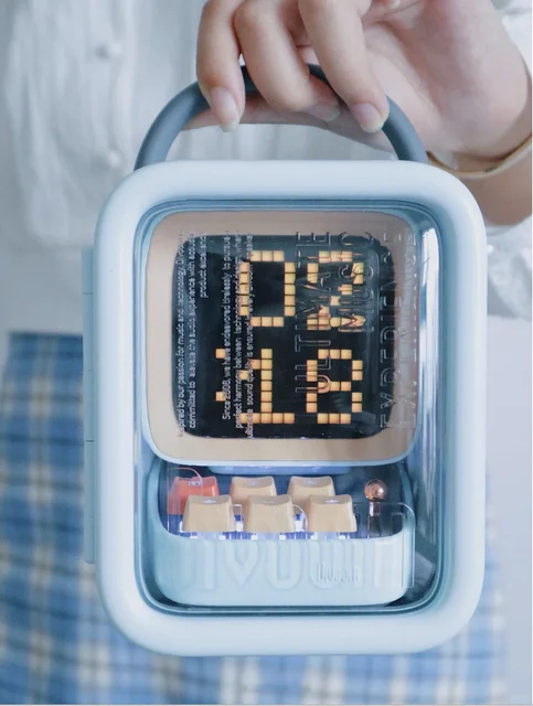 DIVOOM-ワイヤレスBluetoothスピーカー,スマート目覚まし時計,ピクセル  