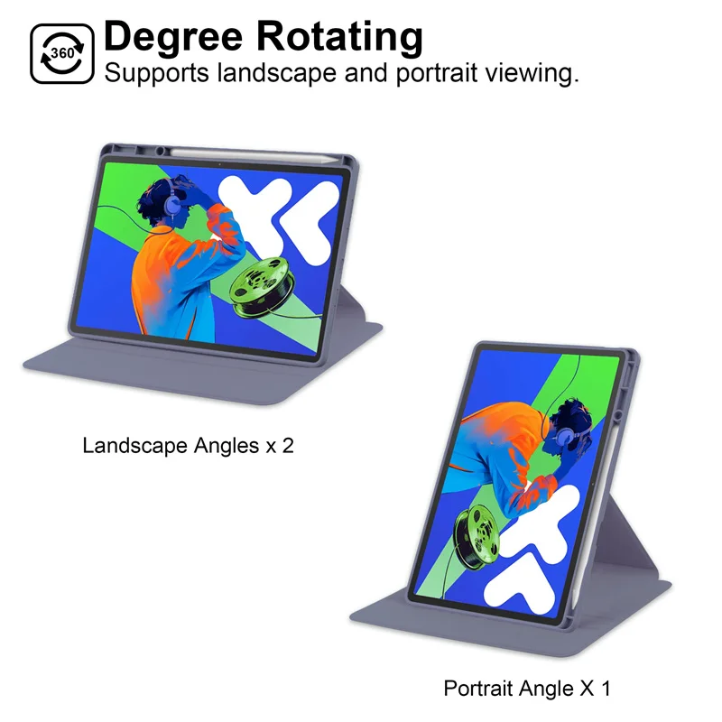 Enhanced Rotating Acrylic Stand Case with Pen Holder