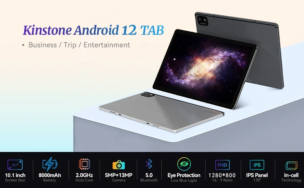 10.1 Inch Android 12 Tablet pc 256GB ROM Octa-Core Tablets IPS HD Touch Screen and Dual Speaker Google Certificated Wi-Fi 4G LTE