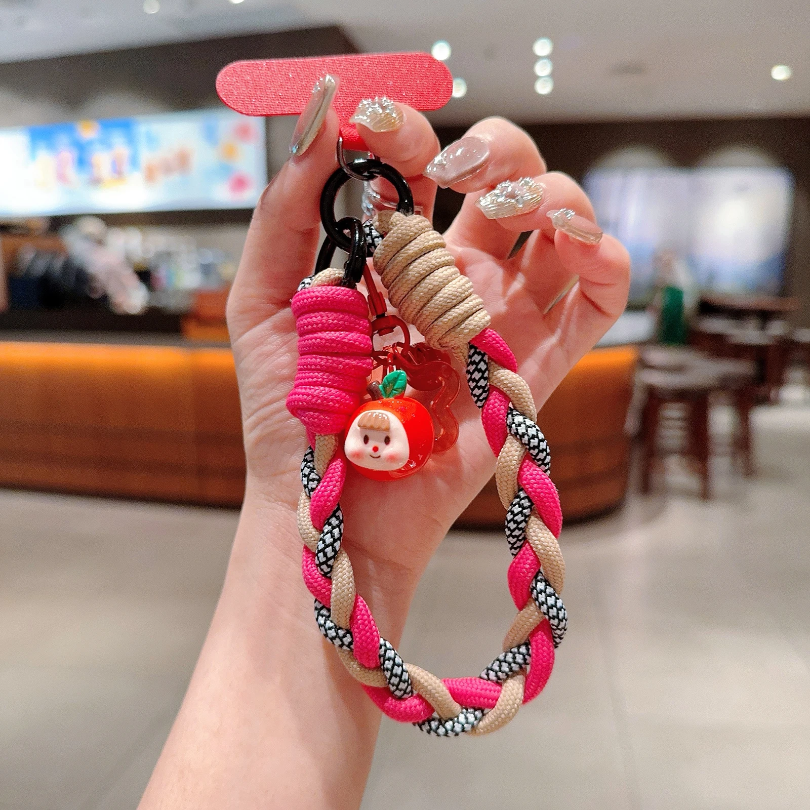 Creative Cartoon Hand-Woven Mobile Phone Lanyard Wrist Strap