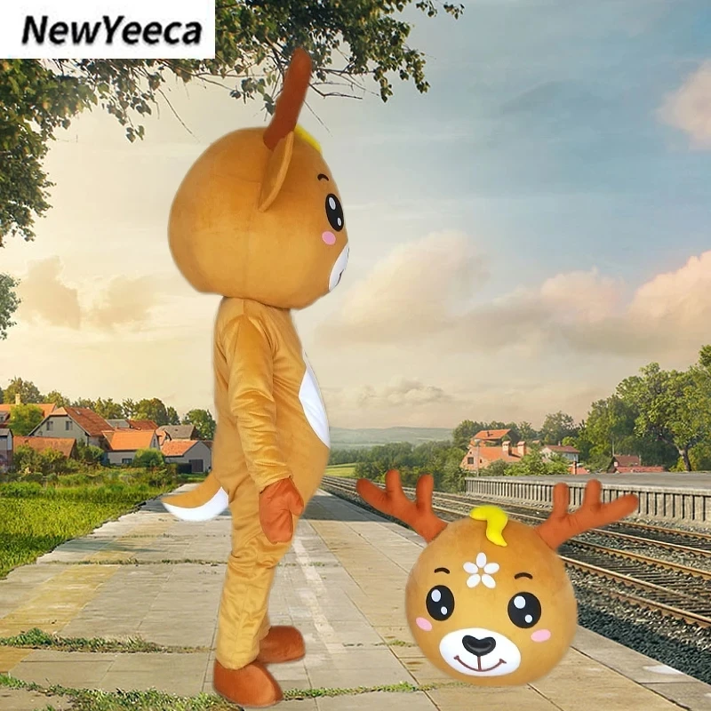 Elk Mascot Costume Cosplay Anime Role Play Suit Christmas Flower for Adult Halloween Thanksgiving Day Dress for Celebration mascot costume