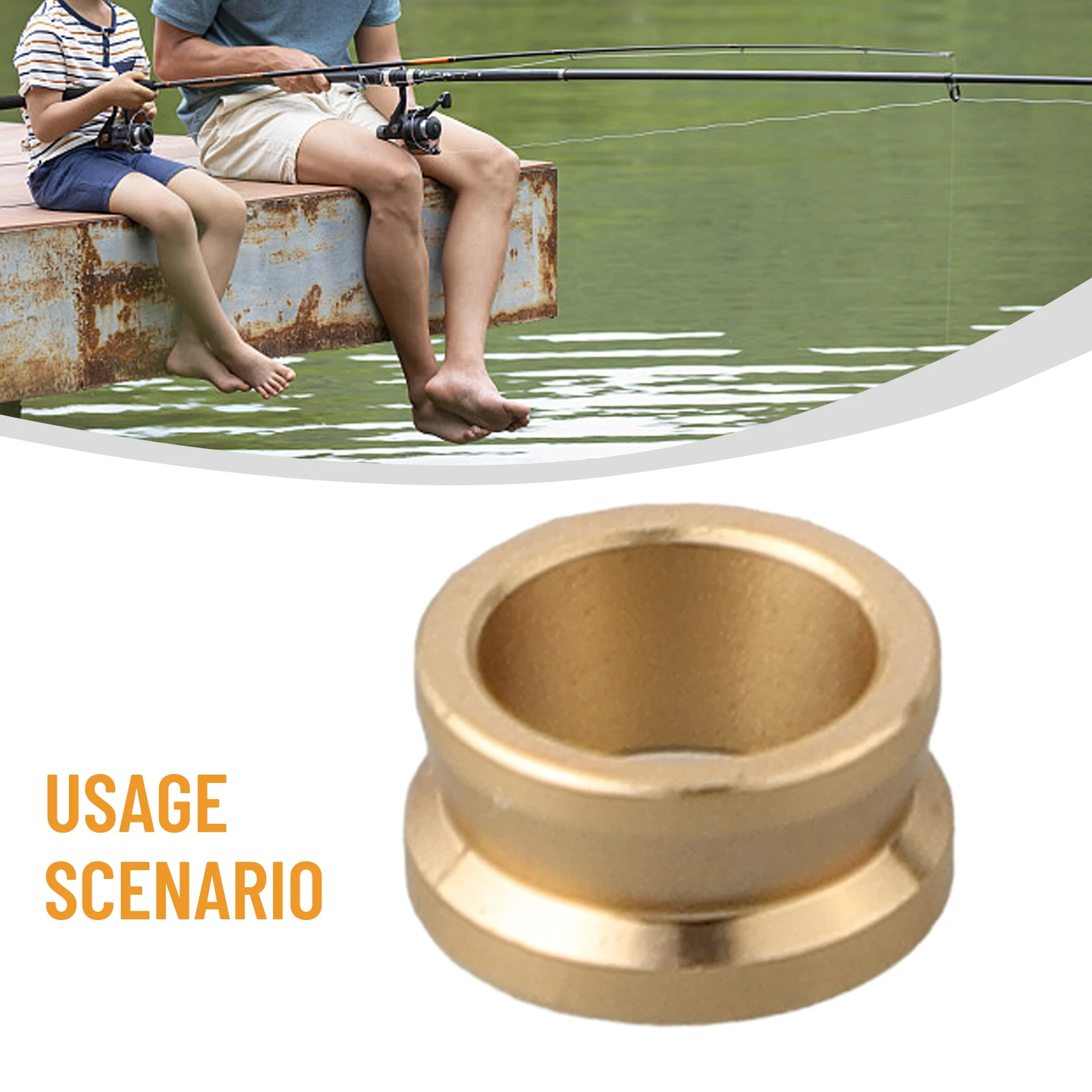 Messing Angelschnur Roller Gold Reel Teile Tackle Angeln Werkzeug Ersatzteile Für Angelrolle Teil & Reparatur Glatte Zubehör – Detail 1