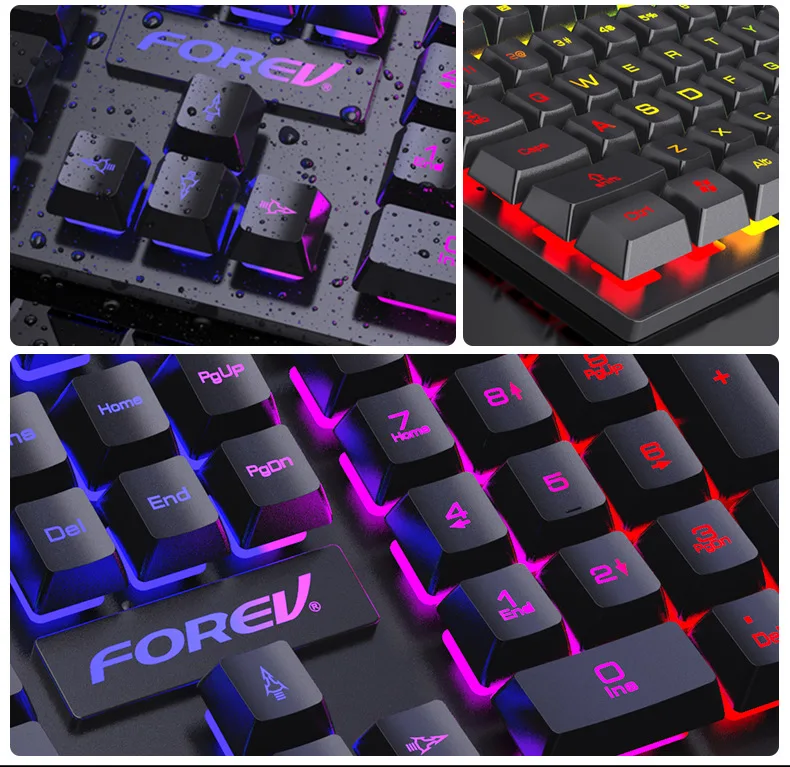 Enhanced Backlit Mechanical Keyboard and Mouse Set for Gamers - Waterproof and Luminous Design