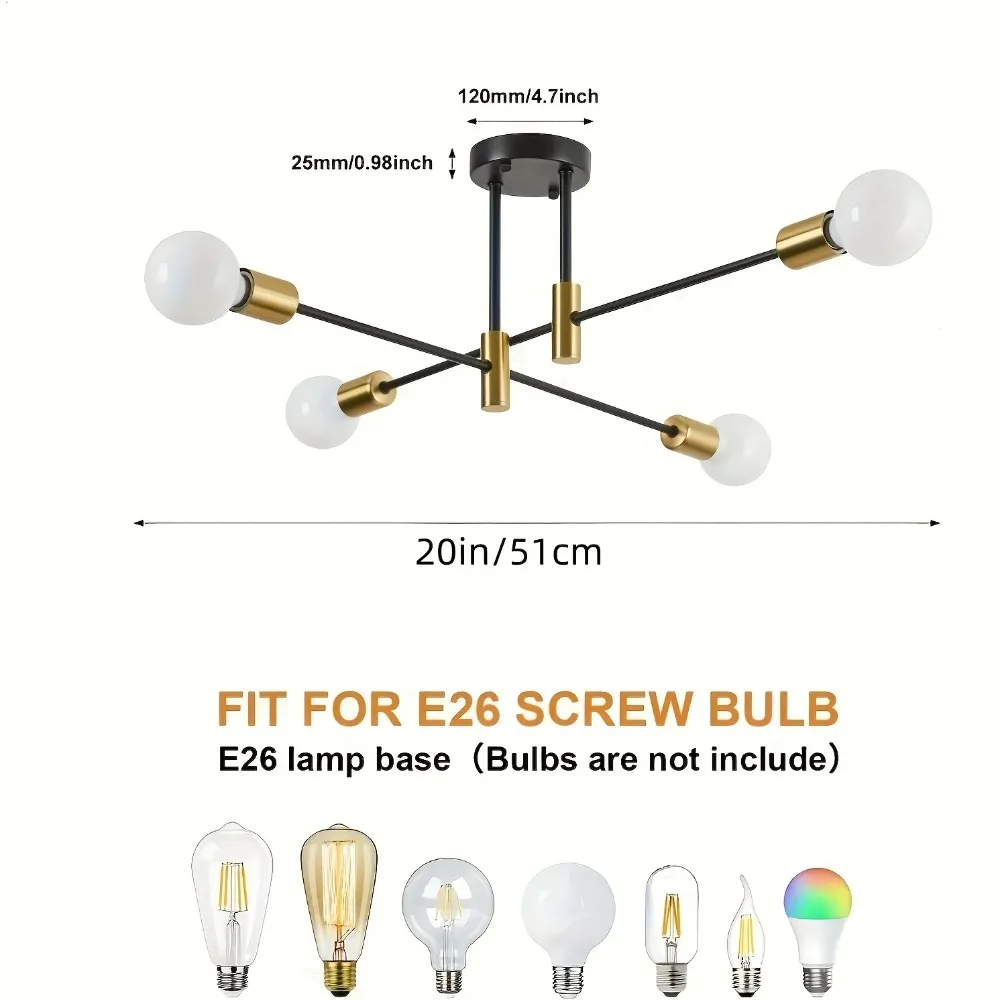 Minimalism Ceiling Light Without Bulb Modern Industrial Pendant Light for Living Room Dining Room Bedroom Kitchen Cafe