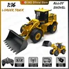 HuiNa 1/16 RC Truck 11 Channel 2.4G Remote Control Loader Truck Alloy Shovel Light Engineering Vehicle RC Car Toy Gift for Boy 1