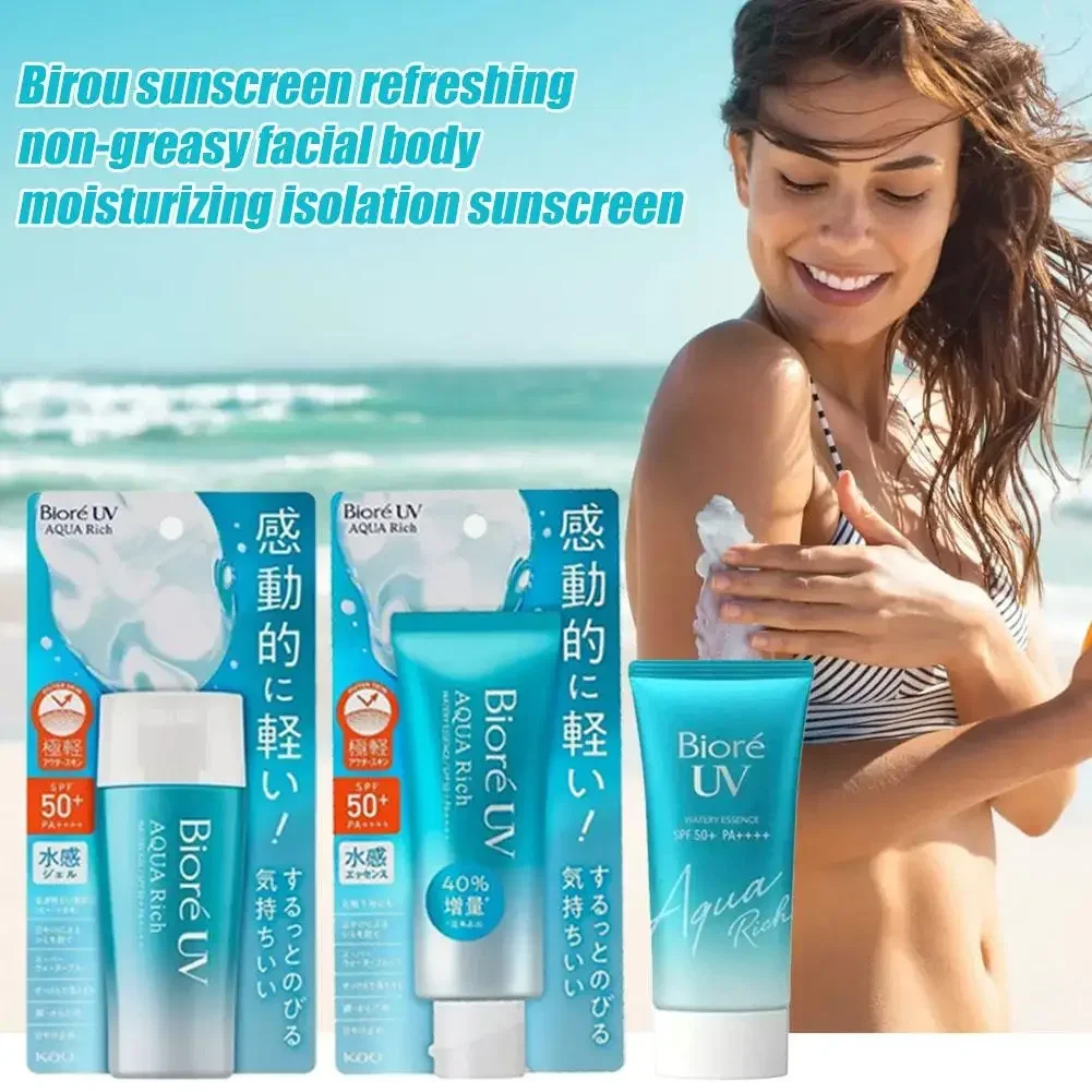 Spf50 Sunscreen For Facial Students Waterproof Gel Mineral UV Filters Isolation Lotion Moisturizing Refreshing Non Greasy