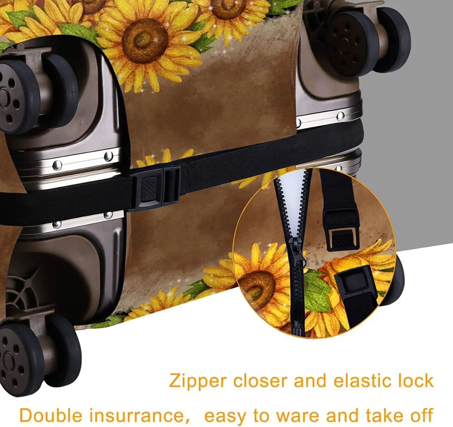 Afro Woman Luggage Cover Black Girl Travel Suitcase Protector Elastic Anti-Scratch Washable Baggage Cover Suitable L 25-28 In