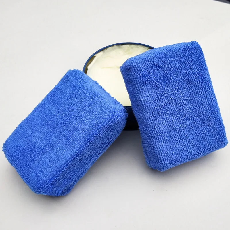 

Blue Microfiber Car Detailing Wax Applicator Polishing Pads 6 Pcs