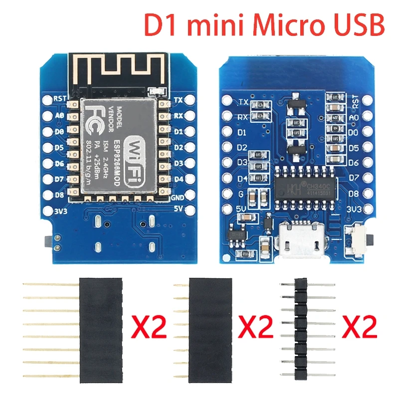 Enhanced IoT WiFi Development Board with Micro USB/Type-C and Pins