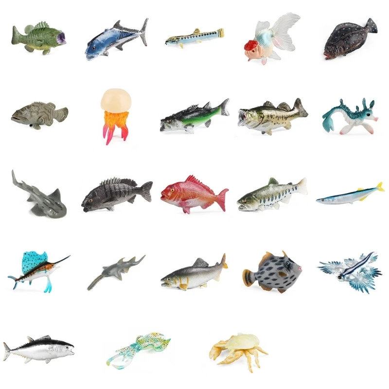 

Realistic Plastic Fish Model Fishes Sculpture Aquarium Decors for Collection