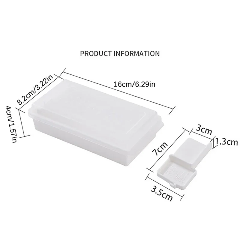 Portable Solid Butter Cutting Storage Box Kitchen Accessories Refrigerator Fresh Keeping Box Breakfast Cheese Fresh-Keeping
