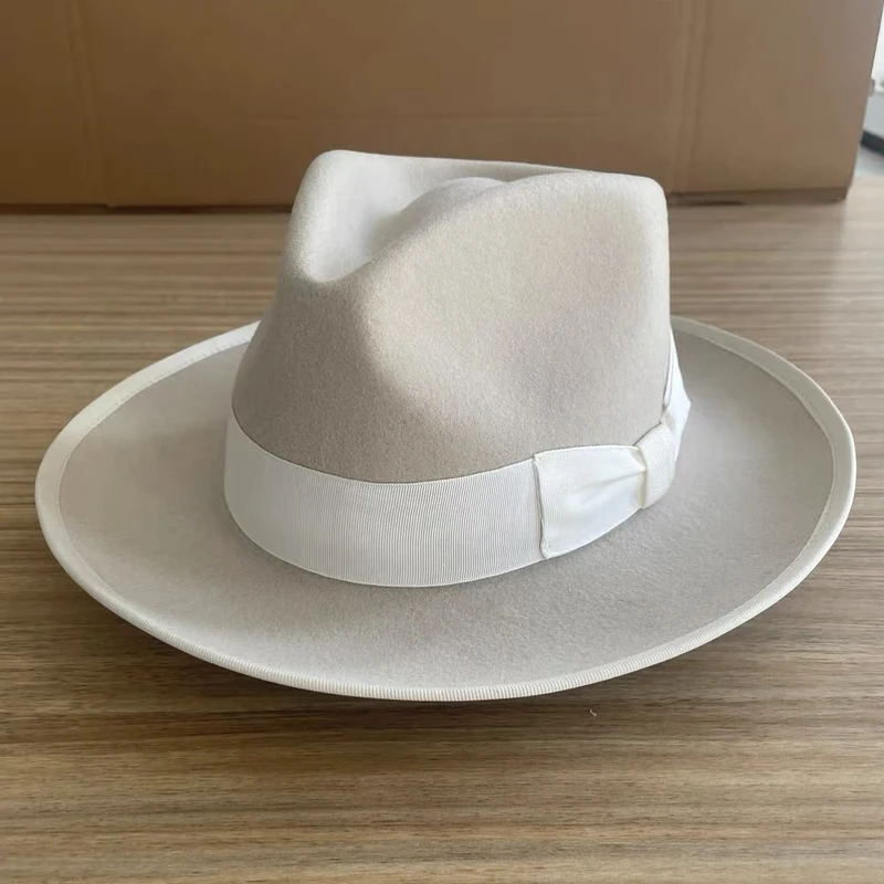 THE FAT HATTER ホワイトフェドーラハット THE FAT HATTER ホワイト