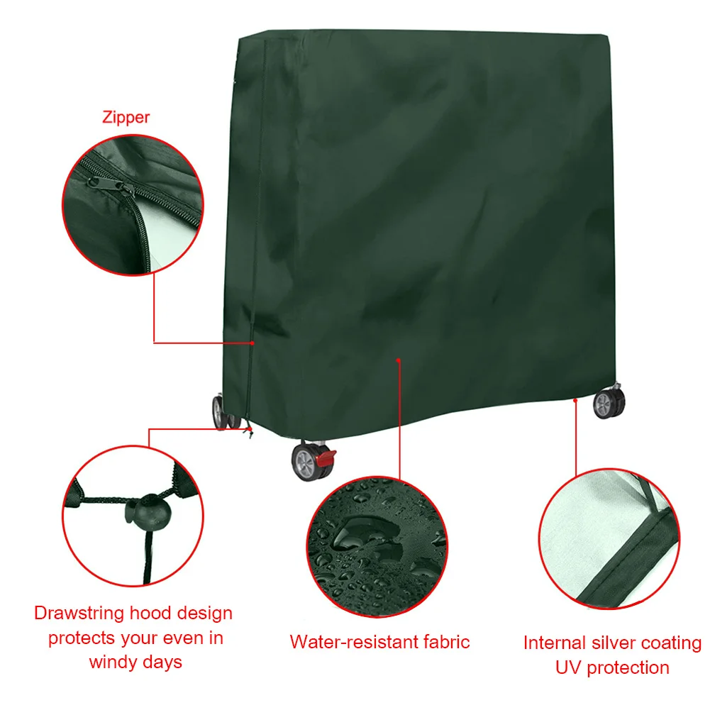 Folding Table Tennis Table Cover Dustproof Table Protector with Zipper Table Tennis Cover Waterproof for Outdoor and Indoor Use