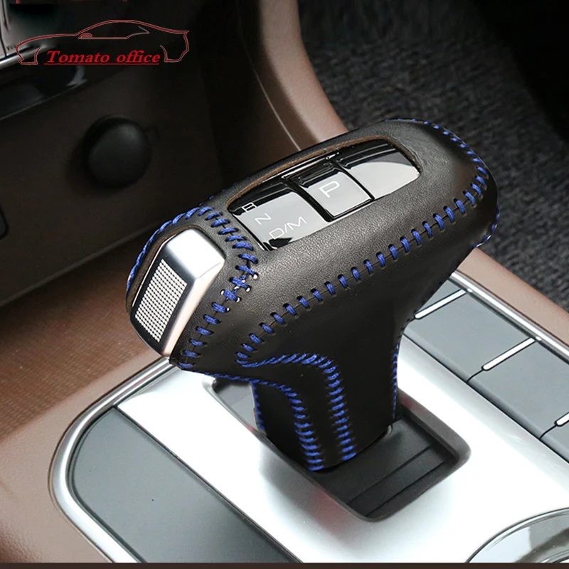 

Car Gear Shift Collars Knob Cover Leather Head Grip Covers Case Auto styling Decoration For Haval H9 2017-2022 Accessories 1pcs