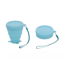 Compact & Durable Foldable Silicone Travel Mug - Perfect for Outdoor Adventures & Picnics (Blue)