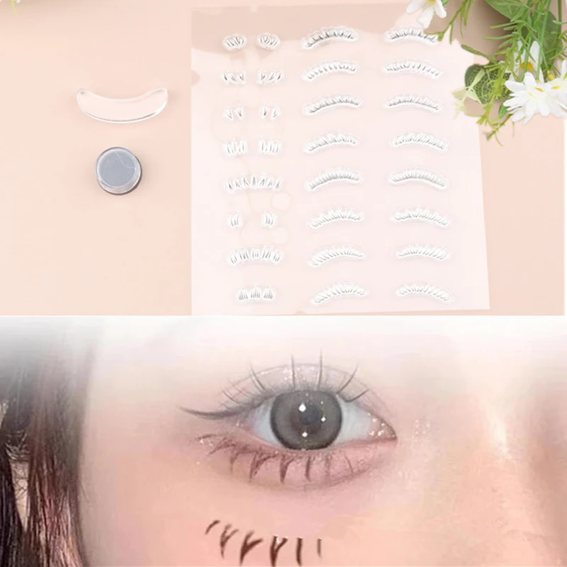 

Silicone Eyelash Stamps Eye Makeup Tool Diy Natural Simulation Lower Eyelash Stamp Lashes Extensions Make Up For Beginner