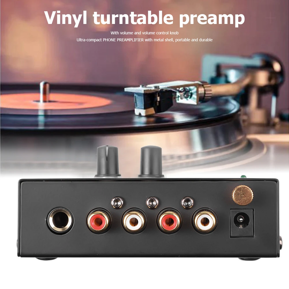 Audio Amplifier Mini Ultra-compact Phono Preamp Amp With Level Volume Control For Headphone Amplifier Audio Amplifier Board Stereo Amplifier Portable Dac Amplifier Audio Amp Adapter