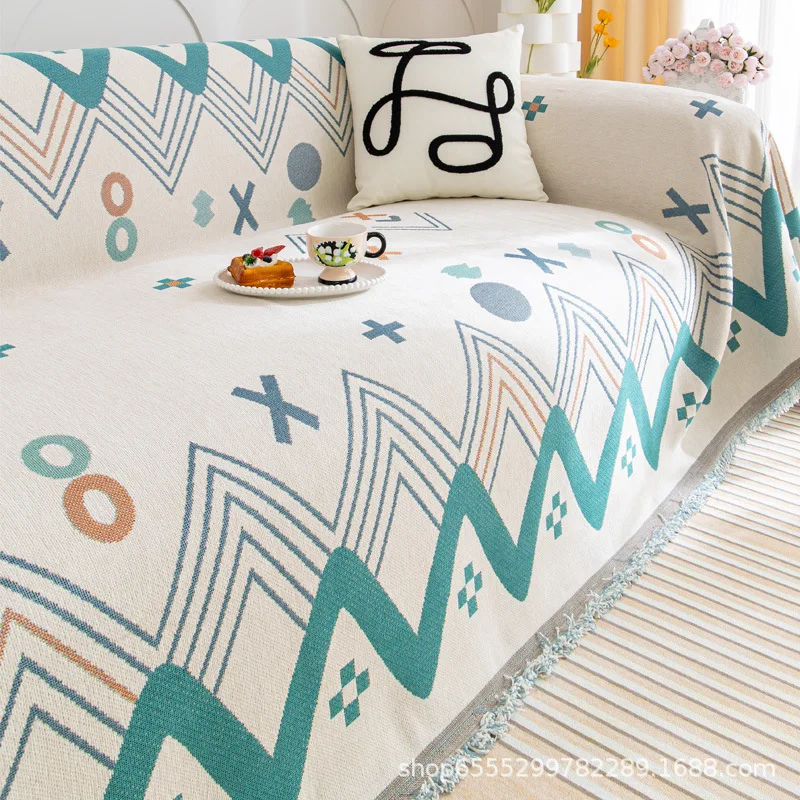 

Four Season Universal Sofa Towel Modern Minimalist Chenille Sofa Cover Fabric Full Package Anti Slip and Anti Scratch Sofa Cover