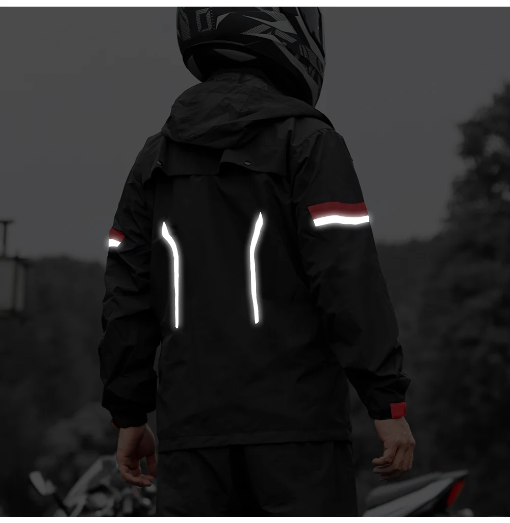 motorcycle raincoat Motorcycle Raincoat Men Rainproof Thickened plus-Sized Riding Full Body Split Single Raincoat Rain Pants