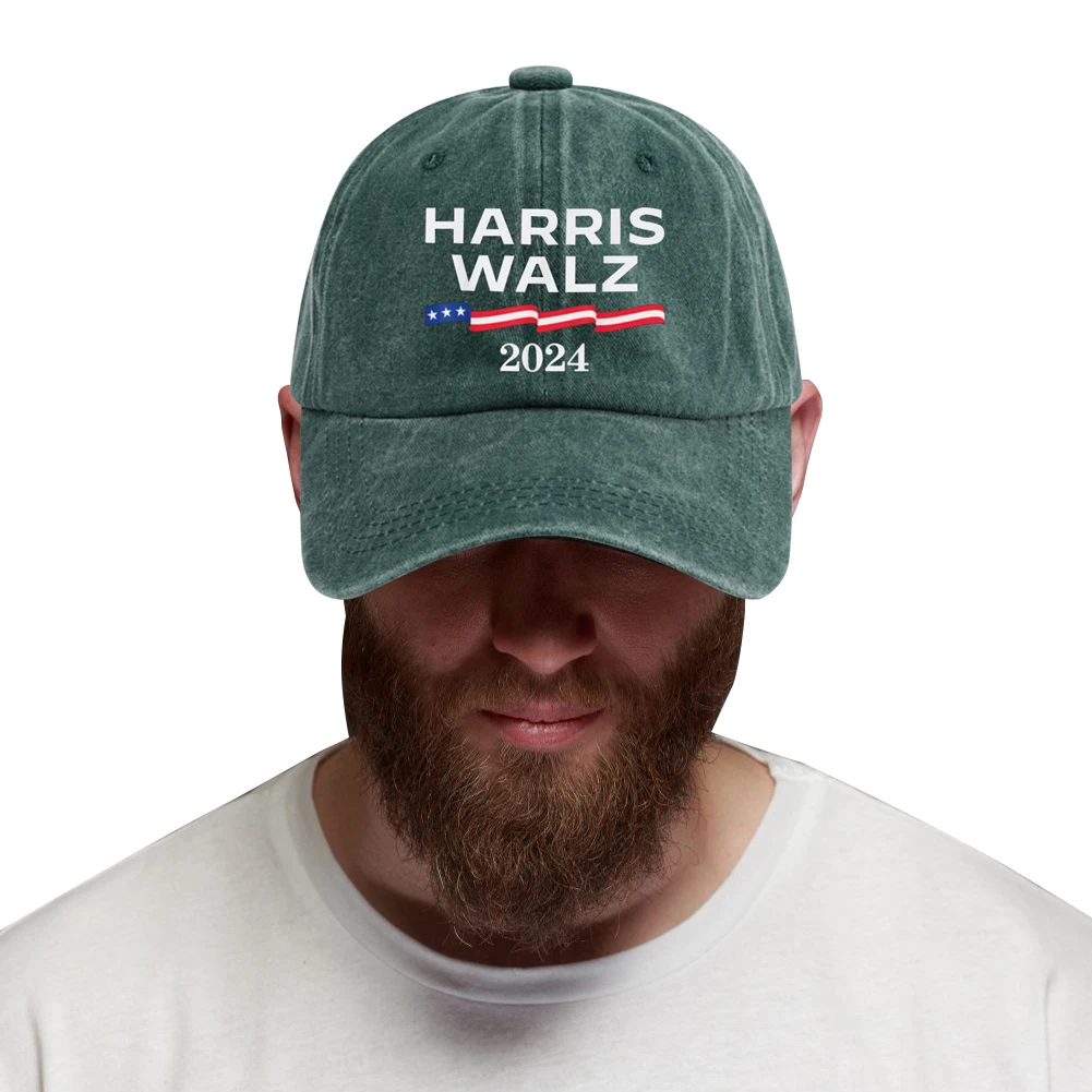 Harris Walz Baseball Cap Washed Cotton Distressed Cap Adjustable Retro Dad Hats Harris Baseball Hat for Outdoor Sports