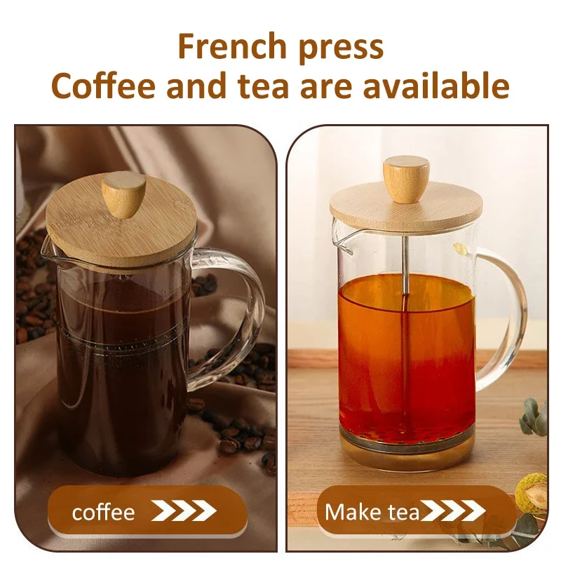 French press coffee press 350/600/800/1000ml French Press Coffee pots Hand brewing Coffee filter press pot Multifunctional brewings Tea milk pot tools