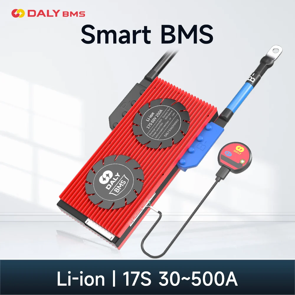 Daly Bms Smart Bms Li-Ion 17S 48V 30A 40A 60A 80A 100A 120A 150A 200A 250A Bluetooth 18650 Batteria Con Balance E-Bike