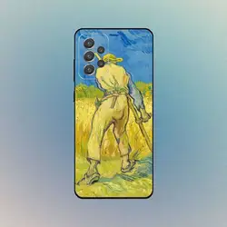 Vincent Van Gogh Oil Painting Design Phone Case - Artistic Black Cover - Samsung S21Ultra (Z1)