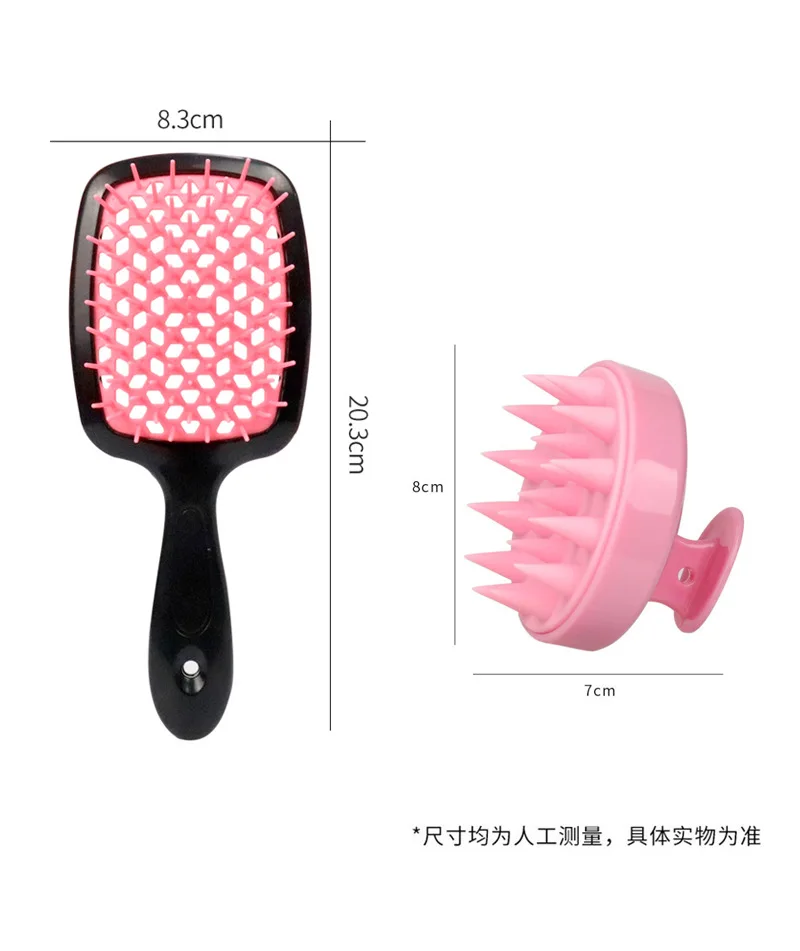 1/2pcs set Scalp Massage Comb Hollow Out Comb Shampoo Massage Brush For Bath Hair Washing Spray Bottle Salon Hairdressing Tools 6