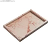 New Marble Trays Decoration Natural Lotus Green Marble Jewelry Tray 30x20cm Rectangular Bathroom Storage Tray Home Decoration 5