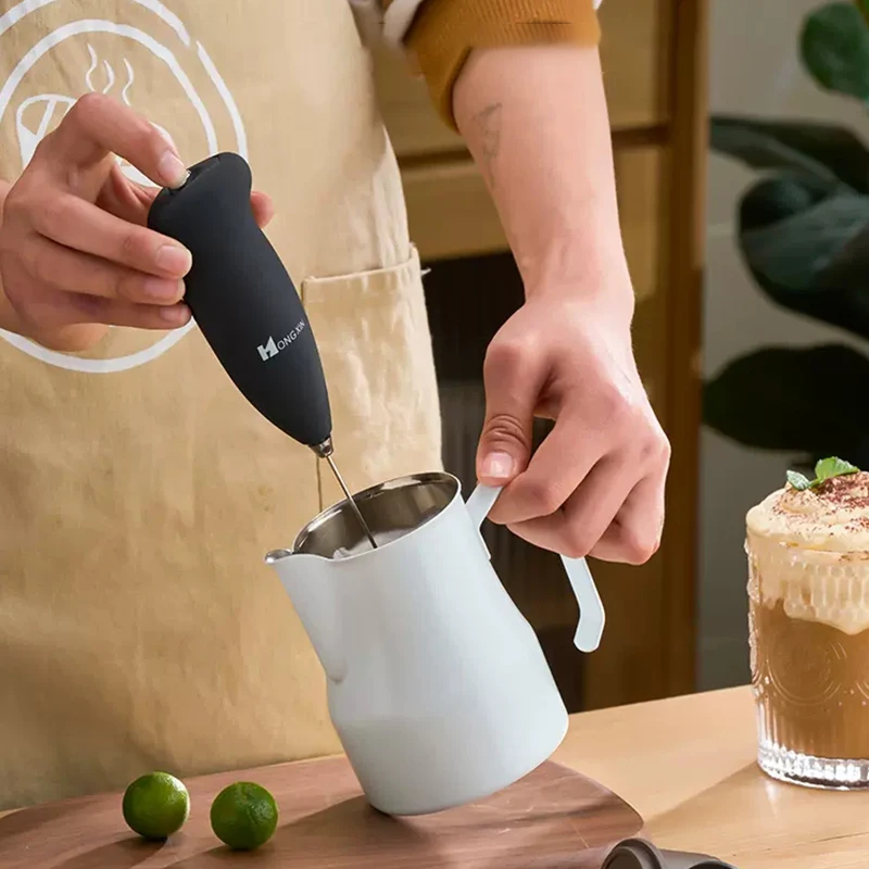Electric Milk Frother Handheld Wireless Coffee Whisk Blender Egg Beater Cappuccino Frother for Kitchen