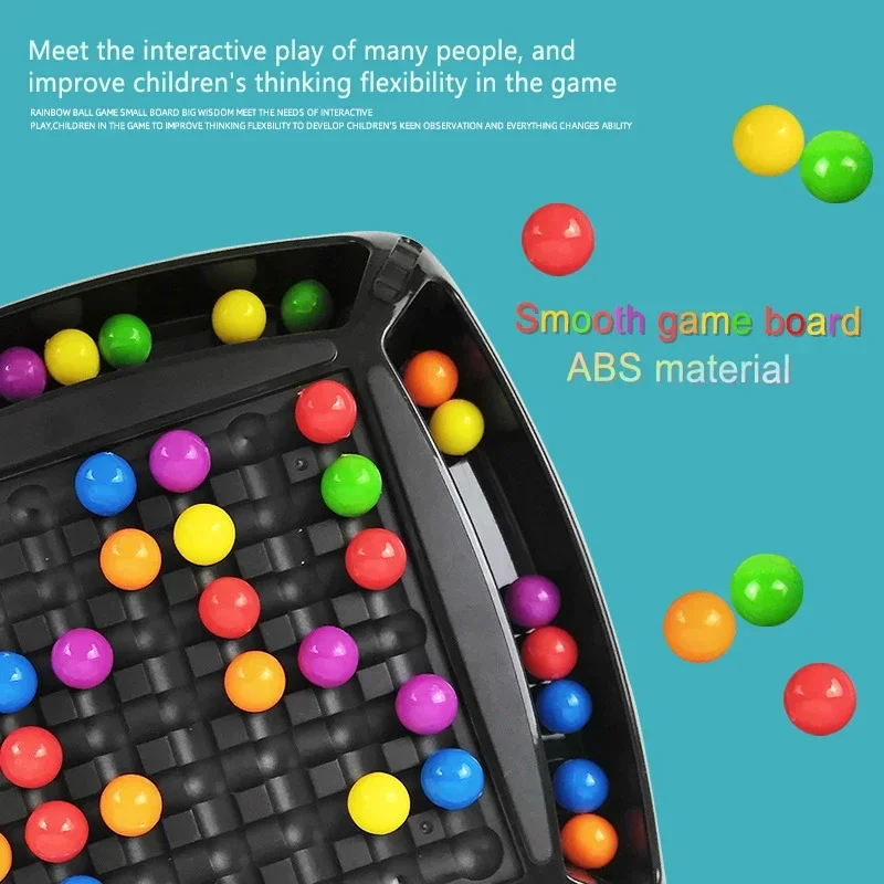 Montessori Rainbow Ball Gobble Elimination Board Collecto Balls Game Chess Antistress Magic Chess Interactive Toys For Kids Gift