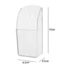 2/1Pc Wall Mounted Storage Box Acrylic TV Air Conditioner Remote Control Holder Multi-function Transparent Storage Box with Hook 6