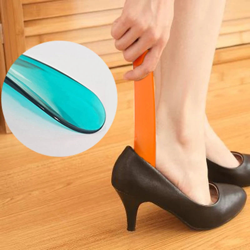 

Shoehorn Professional Candy-colored Transparency Plastick Shoe Horn Spoon Shape Shoehorn Shoe Lifter Flexible Sturdy Slip